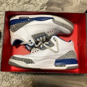 Jordan 3 “True Blue” size 11.5.  Need a repaint and cleaning.  $100 obo